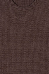 Brown Round Neck Men's Sweater